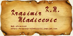 Krasimir Mladićević vizit kartica